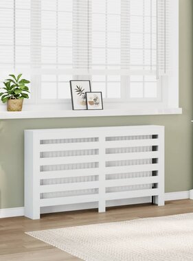VidaXL Radiatorombouw 149x20x82 cm bewerkt hout wit