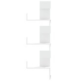 VidaXL Hoekwandschap 45x45x147 cm bewerkt hout wit