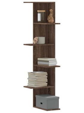 VidaXL Hoekwandschap 36,5x36,5x140 cm bewerkt hout bruin eikenkleurig