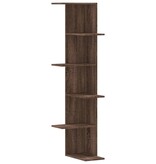 VidaXL Hoekwandschap 36,5x36,5x140 cm bewerkt hout bruin eikenkleurig