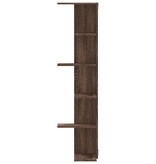 VidaXL Hoekwandschap 36,5x36,5x140 cm bewerkt hout bruin eikenkleurig