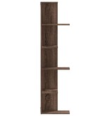 VidaXL Hoekwandschap 36,5x36,5x140 cm bewerkt hout bruin eikenkleurig
