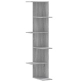 VidaXL Hoekwandschap 36,5x36,5x140 cm bewerkt hout grijs sonoma eiken