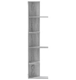VidaXL Hoekwandschap 36,5x36,5x140 cm bewerkt hout grijs sonoma eiken