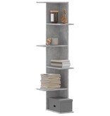 VidaXL Hoekwandschap 36,5x36,5x140 cm bewerkt hout betongrijs