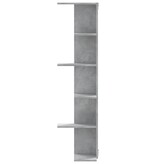 VidaXL Hoekwandschap 36,5x36,5x140 cm bewerkt hout betongrijs