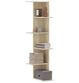 VidaXL Hoekwandschap 36,5x36,5x140 cm bewerkt hout sonoma eikenkleurig