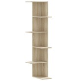 VidaXL Hoekwandschap 36,5x36,5x140 cm bewerkt hout sonoma eikenkleurig