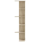 VidaXL Hoekwandschap 36,5x36,5x140 cm bewerkt hout sonoma eikenkleurig