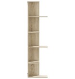 VidaXL Hoekwandschap 36,5x36,5x140 cm bewerkt hout sonoma eikenkleurig