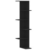VidaXL Hoekwandschap 36,5x36,5x140 cm bewerkt hout zwart