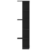 VidaXL Hoekwandschap 36,5x36,5x140 cm bewerkt hout zwart