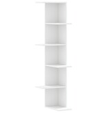 VidaXL Hoekwandschap 36,5x36,5x140 cm bewerkt hout wit