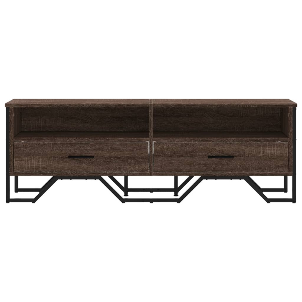 VidaXL Tv-meubel 122x34x41 cm bewerkt hout bruin eikenkleurig
