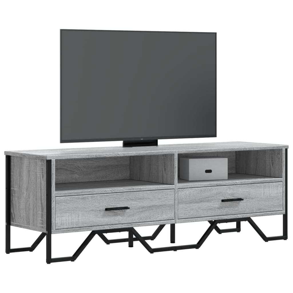 VidaXL Tv-meubel 122x34x41 cm bewerkt hout grijs sonoma eikenkleurig