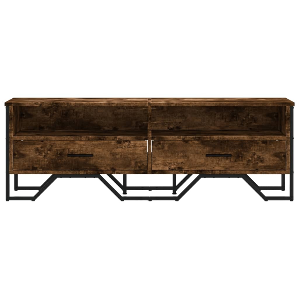 VidaXL Tv-meubel 122x34x41 cm bewerkt hout gerookt eikenkleurig