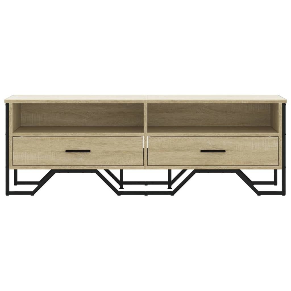 VidaXL Tv-meubel 122x34x41 cm bewerkt hout sonoma eikenkleurig