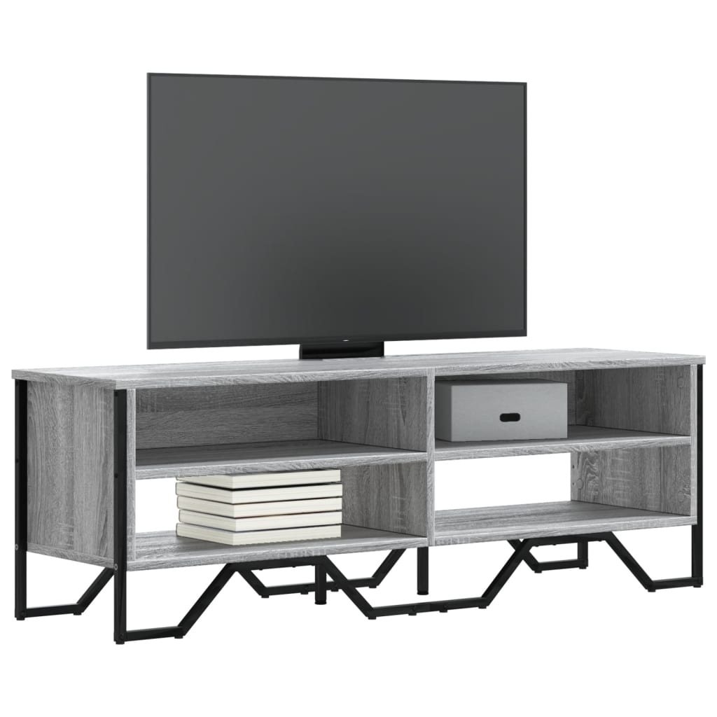VidaXL Tv-meubel 122x34x41 cm bewerkt hout grijs sonoma eikenkleurig