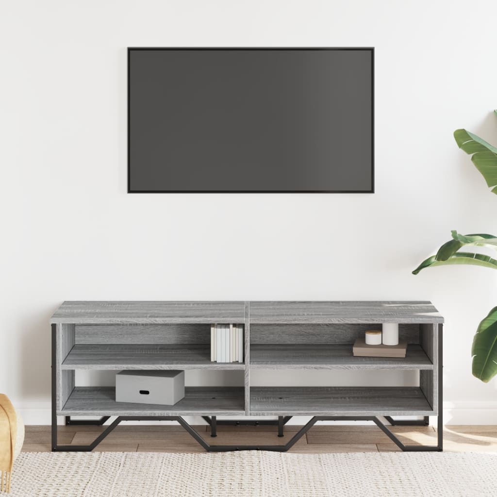 VidaXL Tv-meubel 122x34x41 cm bewerkt hout grijs sonoma eikenkleurig