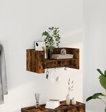 VidaXL Wandschap 70,5x35x30,5 cm bewerkt hout gerookt eikenkleurig