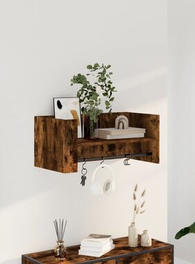 VidaXL Wandschap 70,5x35x30,5 cm bewerkt hout gerookt eikenkleurig