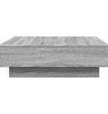 VidaXL Salontafel 90x90x28 cm bewerkt hout grijs sonoma eikenkleurig
