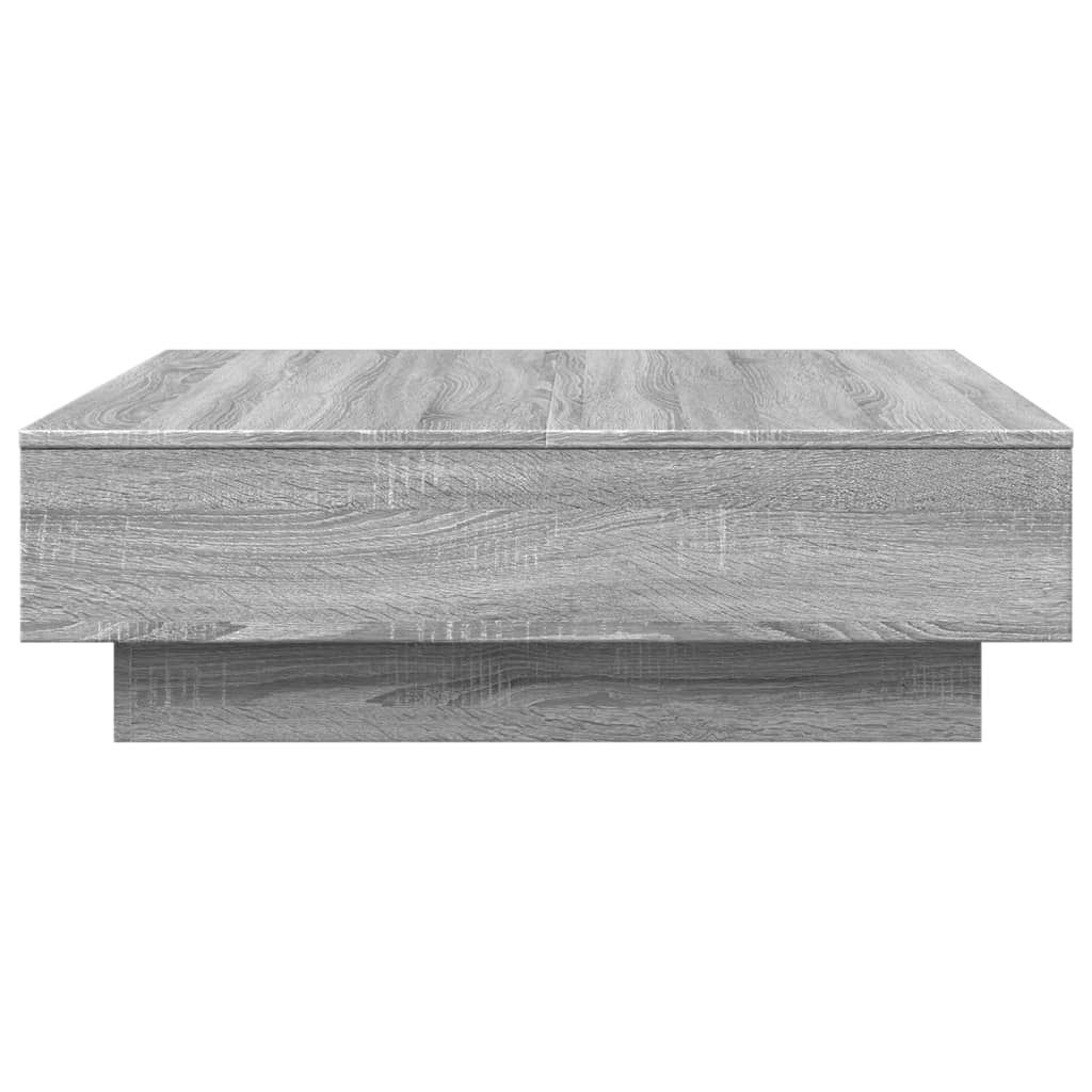 VidaXL Salontafel 90x90x28 cm bewerkt hout grijs sonoma eikenkleurig