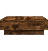 VidaXL Salontafel 90x90x28 cm bewerkt hout gerookt eikenkleurig