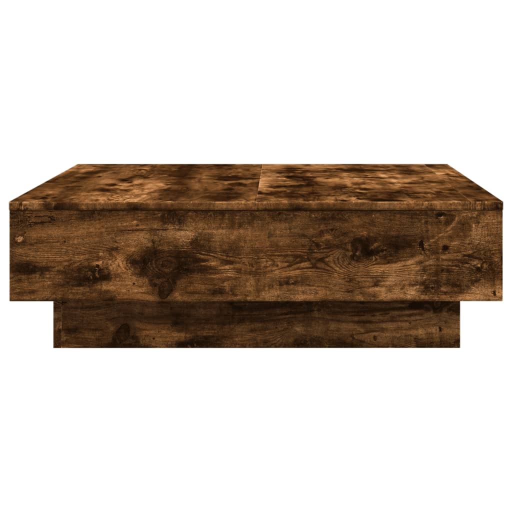 VidaXL Salontafel 90x90x28 cm bewerkt hout gerookt eikenkleurig
