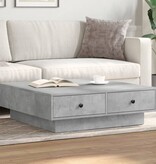 VidaXL Salontafel 90x90x28 cm spaanplaat betongrijs