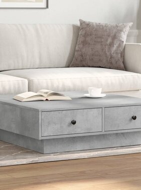 VidaXL Salontafel 90x90x28 cm spaanplaat betongrijs