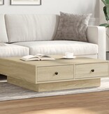 VidaXL Salontafel 90x90x28 cm spaanplaat sonoma eikenkleurig