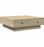 VidaXL Salontafel 90x90x28 cm spaanplaat sonoma eikenkleurig