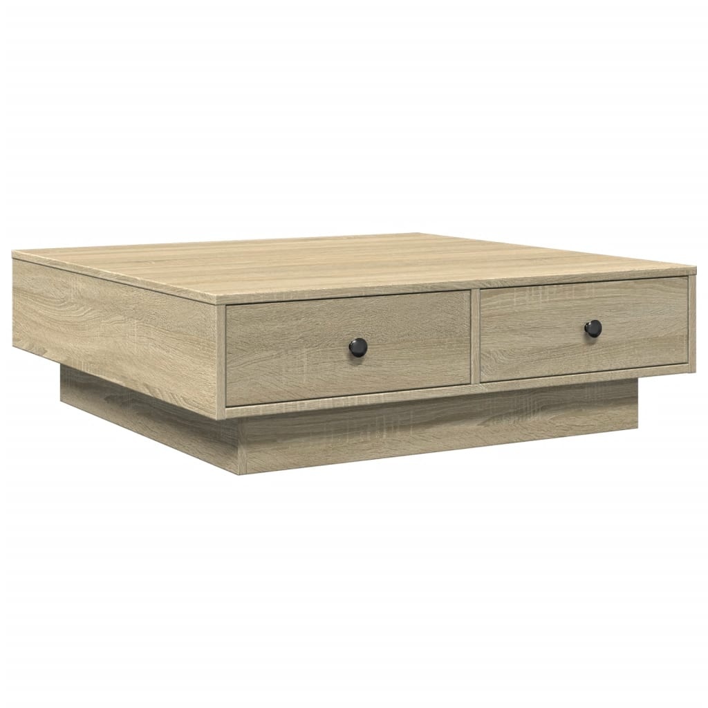 VidaXL Salontafel 90x90x28 cm spaanplaat sonoma eikenkleurig