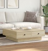 VidaXL Salontafel 90x90x28 cm spaanplaat sonoma eikenkleurig