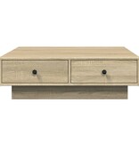 VidaXL Salontafel 90x90x28 cm spaanplaat sonoma eikenkleurig