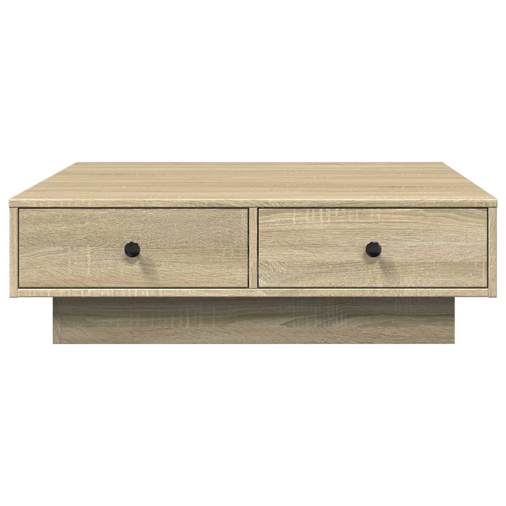 VidaXL Salontafel 90x90x28 cm spaanplaat sonoma eikenkleurig