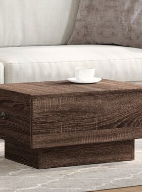 VidaXL Salontafel 60x45x31 cm bewerkt hout bruin eikenkleurig