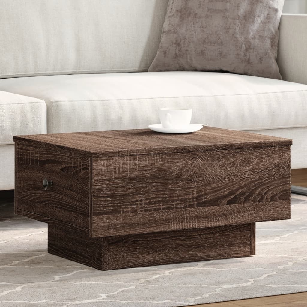 VidaXL Salontafel 60x45x31 cm bewerkt hout bruin eikenkleurig