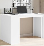 VidaXL Bureau 123,5x73,5x75 cm bewerkt hout wit
