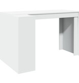 VidaXL Bureau 123,5x73,5x75 cm bewerkt hout wit