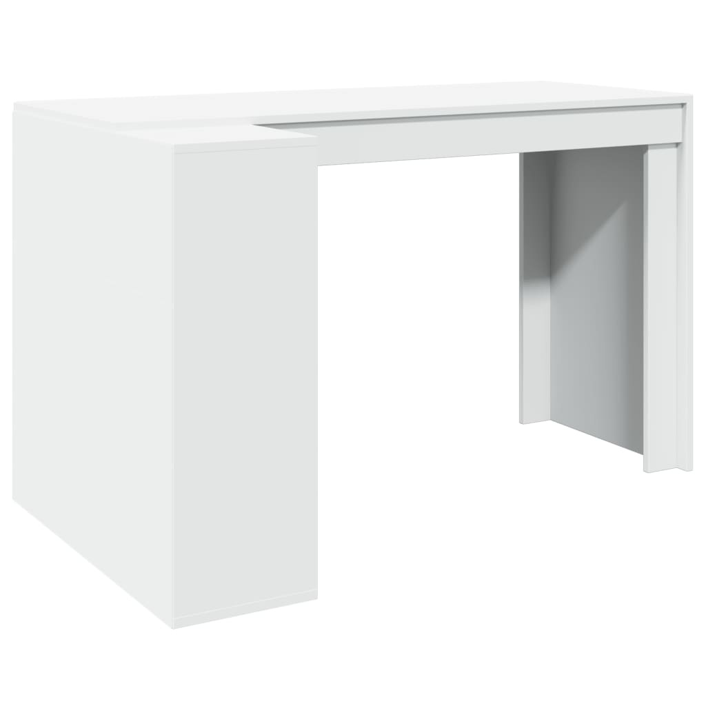 VidaXL Bureau 123,5x73,5x75 cm bewerkt hout wit