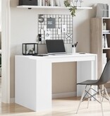 VidaXL Bureau 123,5x73,5x75 cm bewerkt hout wit