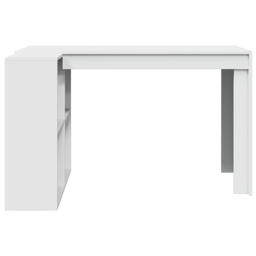 VidaXL Bureau 123,5x73,5x75 cm bewerkt hout wit
