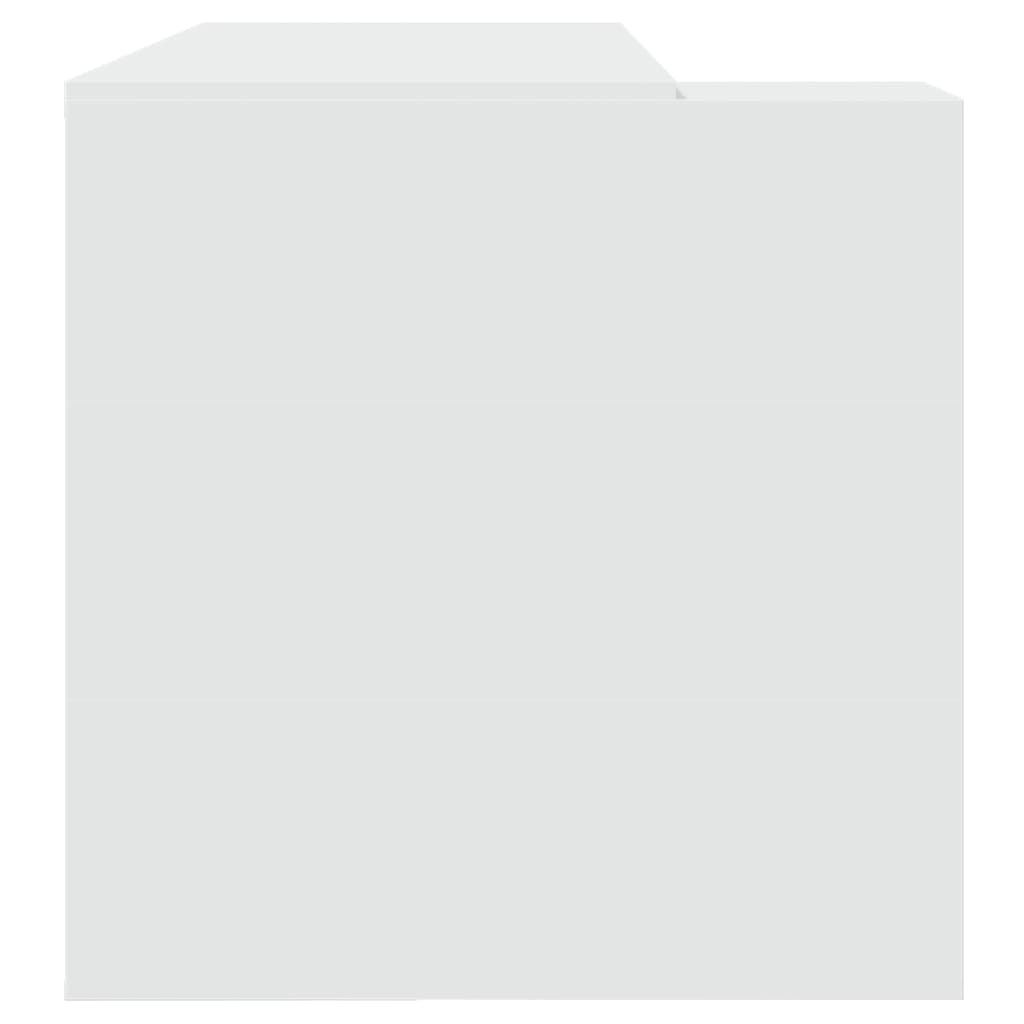 VidaXL Bureau 123,5x73,5x75 cm bewerkt hout wit