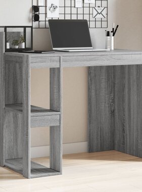 VidaXL Bureau 103,5x56,5x94 cm bewerkt hout grijs sonoma eikenkleurig