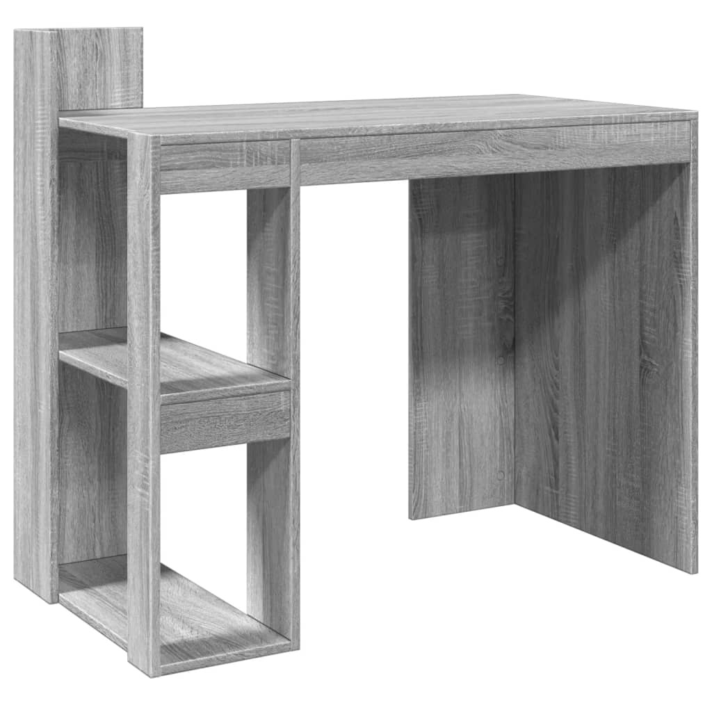 VidaXL Bureau 103,5x56,5x94 cm bewerkt hout grijs sonoma eikenkleurig