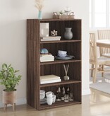 VidaXL Hoge kast 70x41x124 cm bewerkt hout bruin eikenkleur