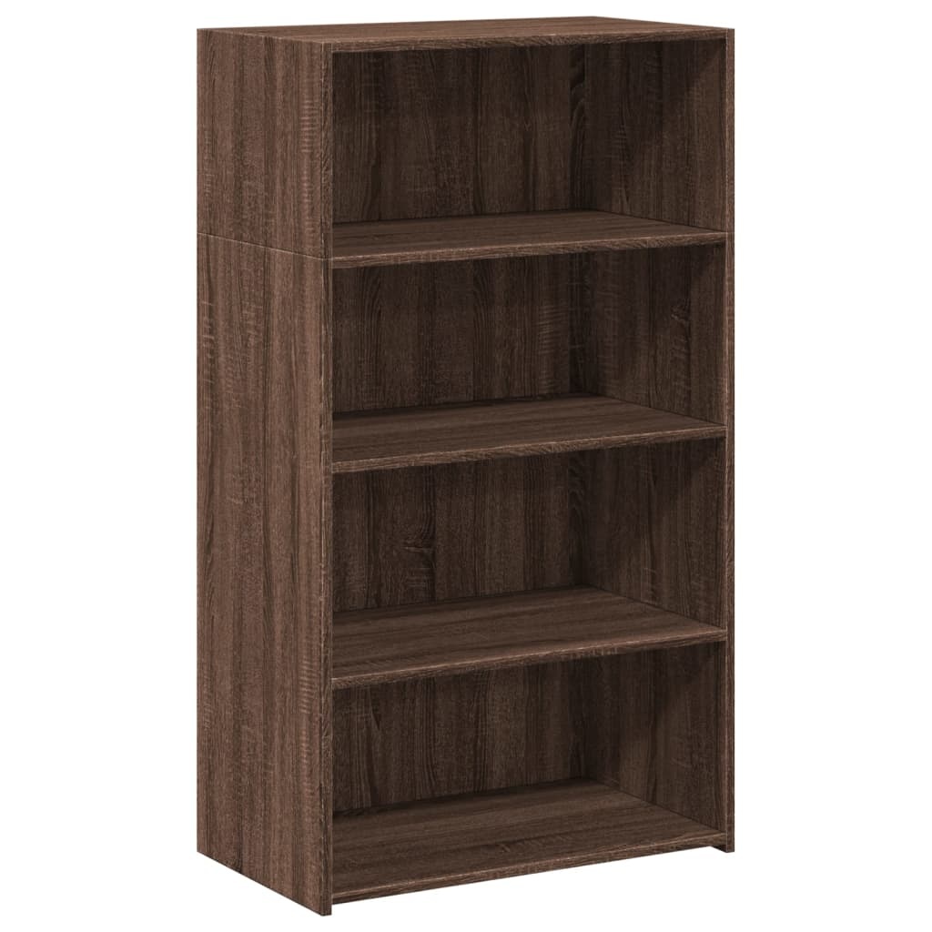 VidaXL Hoge kast 70x41x124 cm bewerkt hout bruin eikenkleur