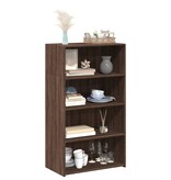 VidaXL Hoge kast 70x41x124 cm bewerkt hout bruin eikenkleur